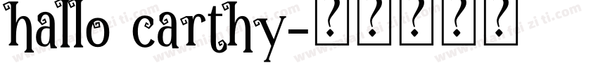 hallo carthy字体转换